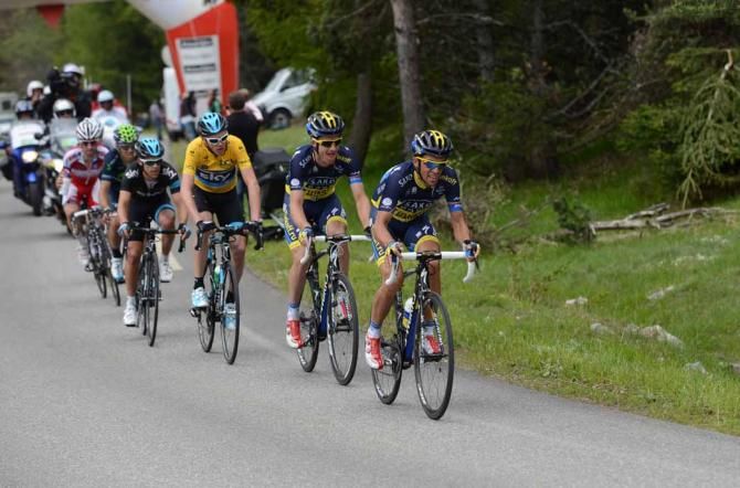 Alberto Contador's pace-setting didn't trouble Chris Froome but it did move Michael Rogers up to third overall.