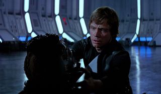 Return of the Jedi Luke removes Vader's mask