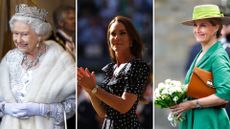 L-R: Queen Elizabeth II, Kate Middleton, Duchess Sophie