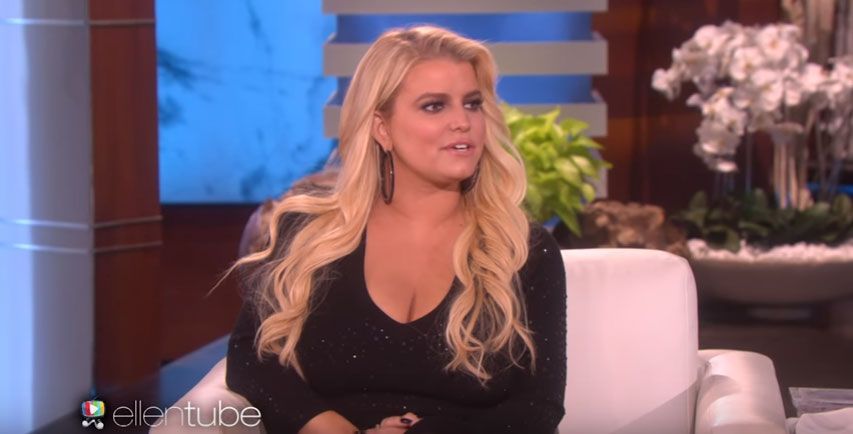 Jessica Simpson appearing on The Ellen DeGeneres Show on May 22.