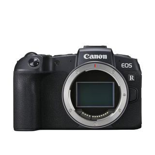 Canon EOS RP full-frame mirrorless camera on a white background