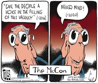 Political Cartoon U.S. McConnell Ginsburg SCOTUS