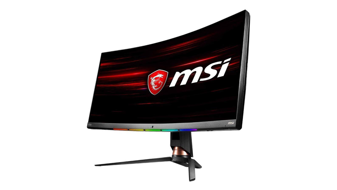 MSI Optix MPG341CQR på hvid baggrund