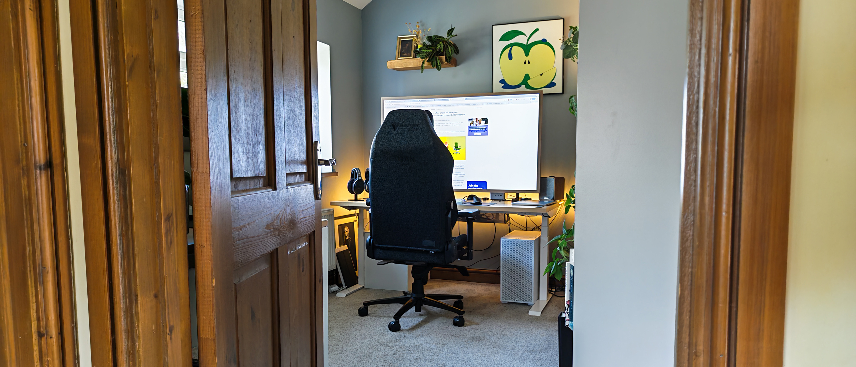 A selection of photos of the Titan Evo office gaming chair. 