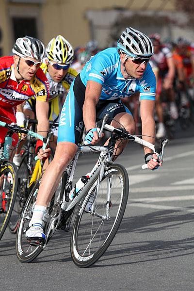 Petacchi was at the front end towards the end but not quite at the very front, where he wanted to be.