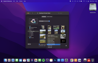 MacBook Pro 2021 with macOS Monterey wallpaper settings