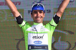 Maximiliano Ariel Richeze (Etixx-QuickStep) in the green jersey at the Vuelta a San Juan in 2016