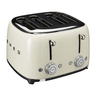 A cream toaster with four slots from Smeg