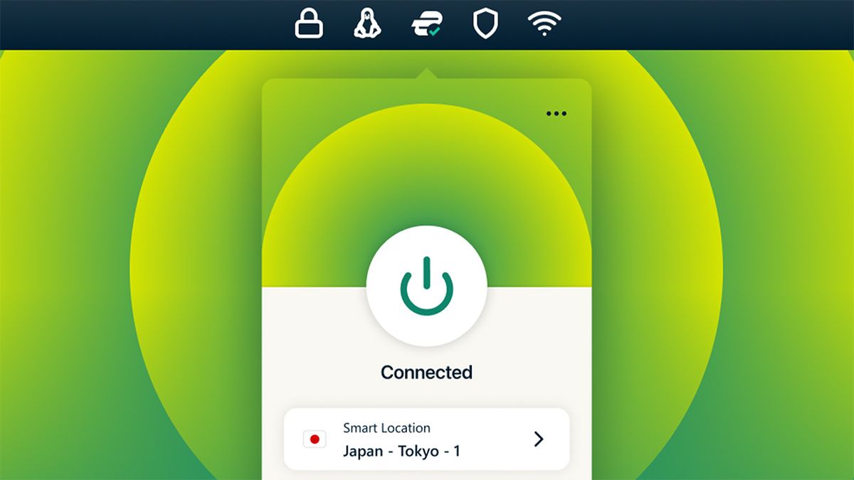 ExpressVPN connected on Linux app