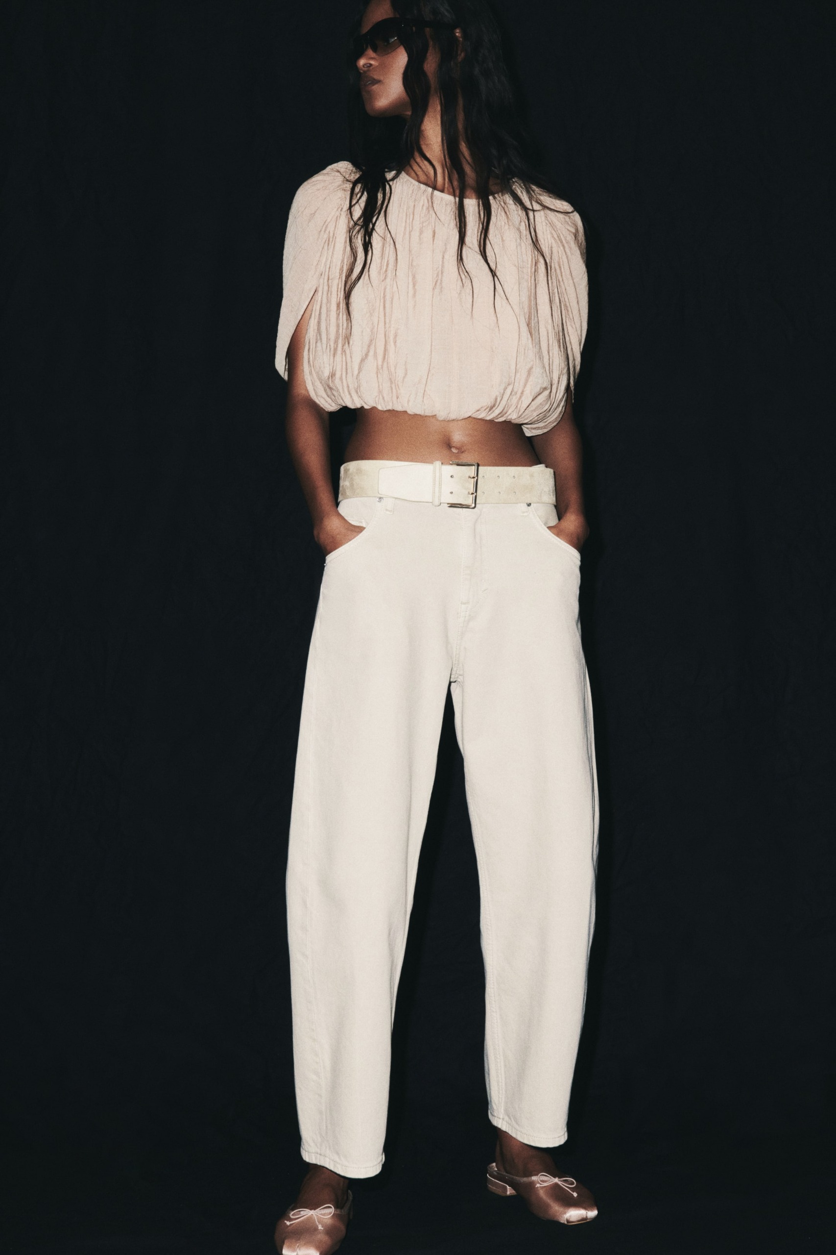 Barrel High Waist Ankle Jeans