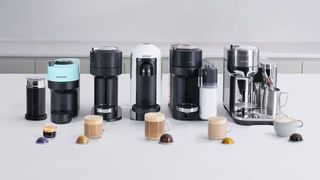 Nespresso Vertuo machines in a row