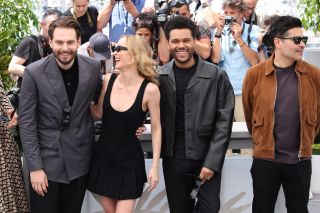 CANNES, FRANCE - MAY 23: Sam Levinson, Lily-Rose Depp, Abel 'The Weeknd' Tesfaye and Reza Fahim attend "The Idol" photocall at the 76th annual Cannes film festival at Palais des Festivals on May 23, 2023 in Cannes, France.