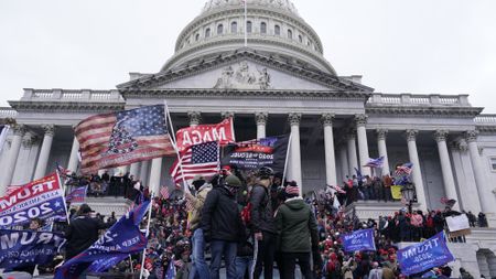 Trump supporters storm the U.S. Capitol building during the Jan. 6, 2021, insurrection attempt