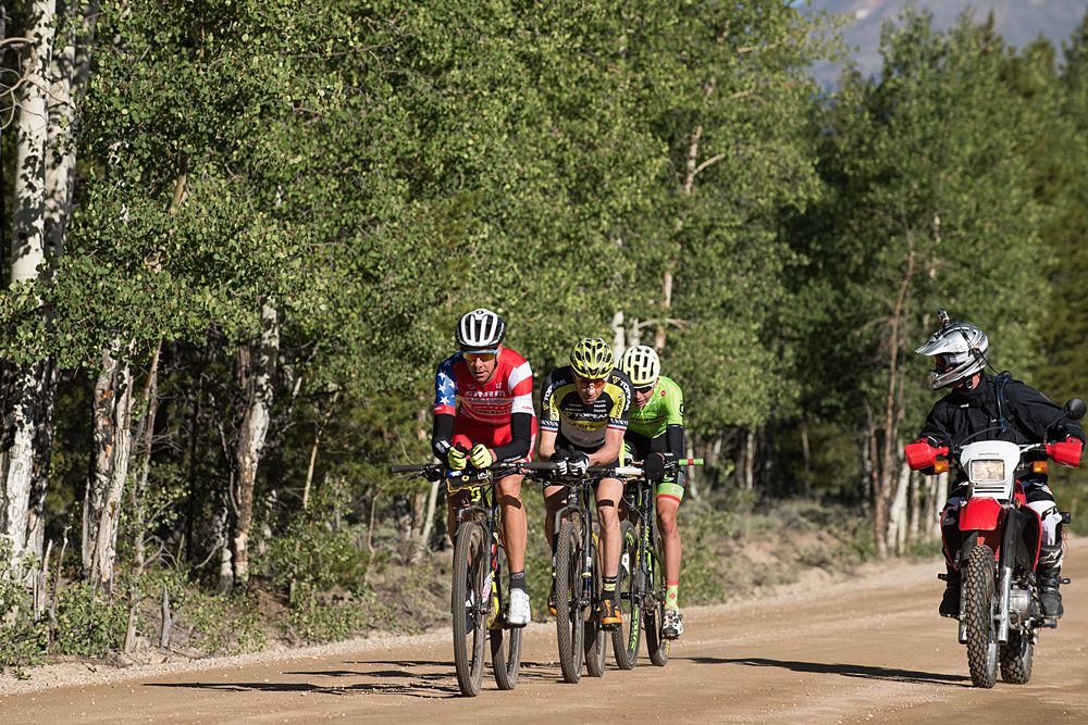 Leading trio in the men's 2016 Leadville 100