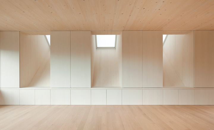 Inside Sunlighthouse: cleverly elevated roof windows bringing plenty of light into the sitting room