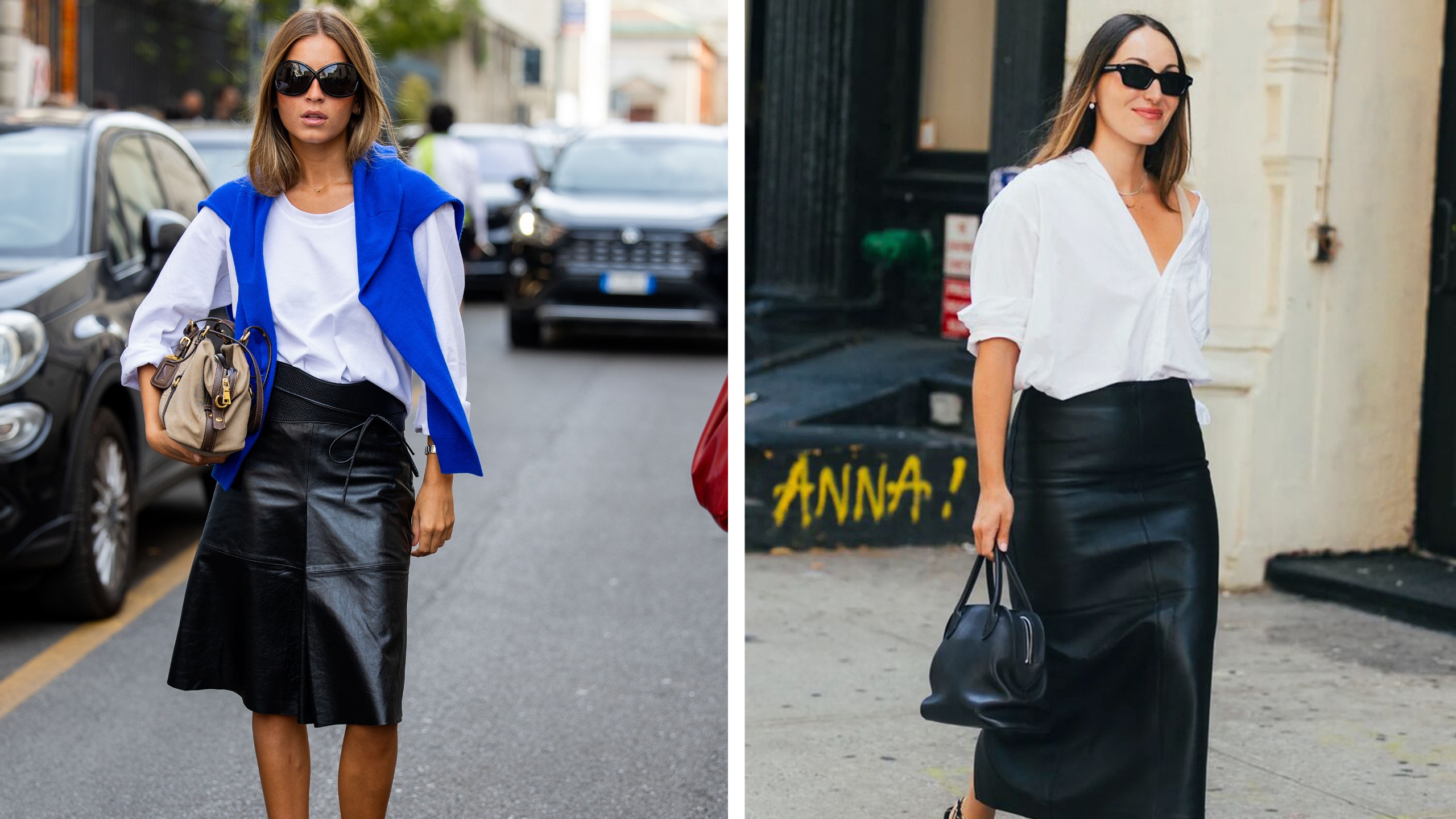 Women in chic outfits.