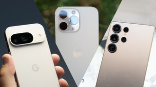 The Google Pixel 9 Pro, iPhone 16 Pro Max and Samsung Galaxy S25 Ultra