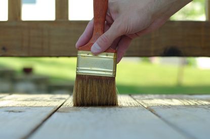 Painting a deck