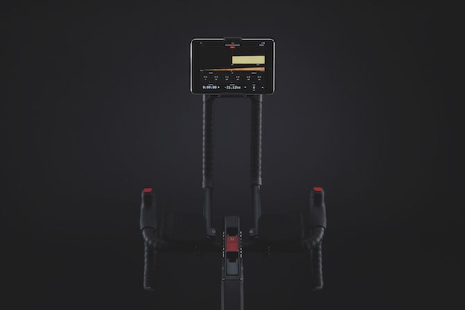 The Wattbike Atom's tri-bar and tablet holder
