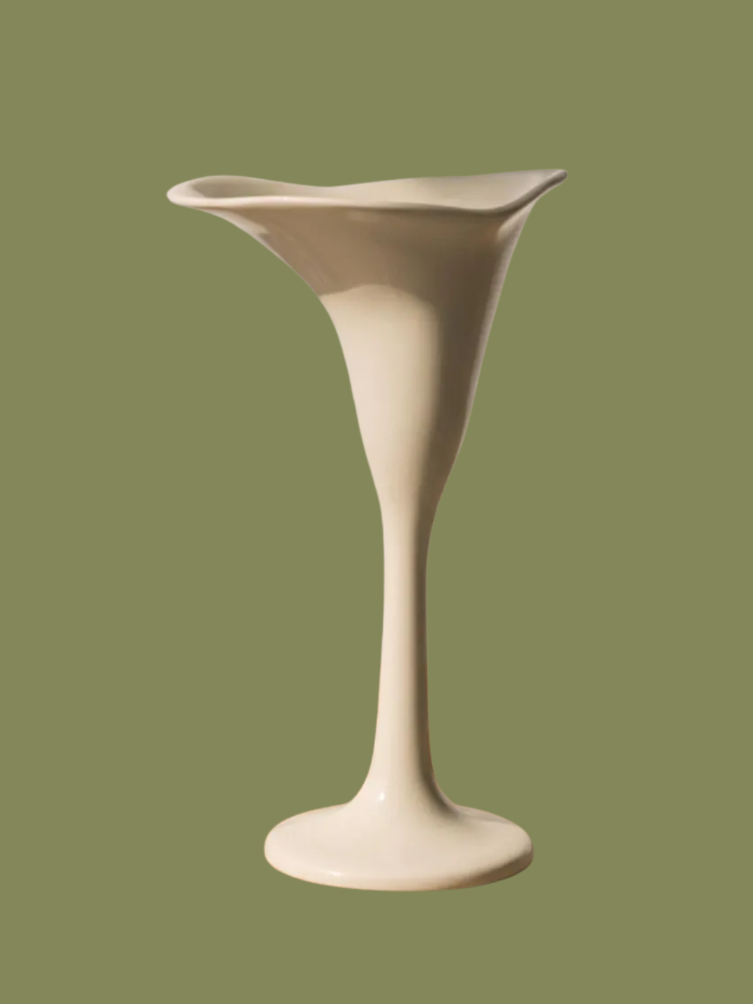 A calla lily ceramic wine glass from AdelynnsStudio on Etsy