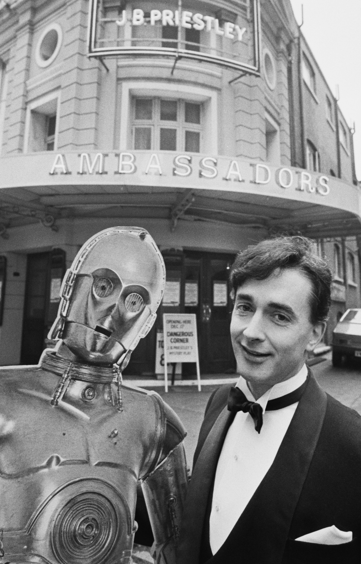 Anthony Daniels and C-3PO at The Ambassador Theatre in London 1980