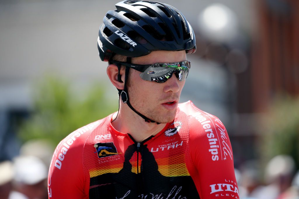 Travis Samuel (DC Bank) in the most aggressive rider jersey
