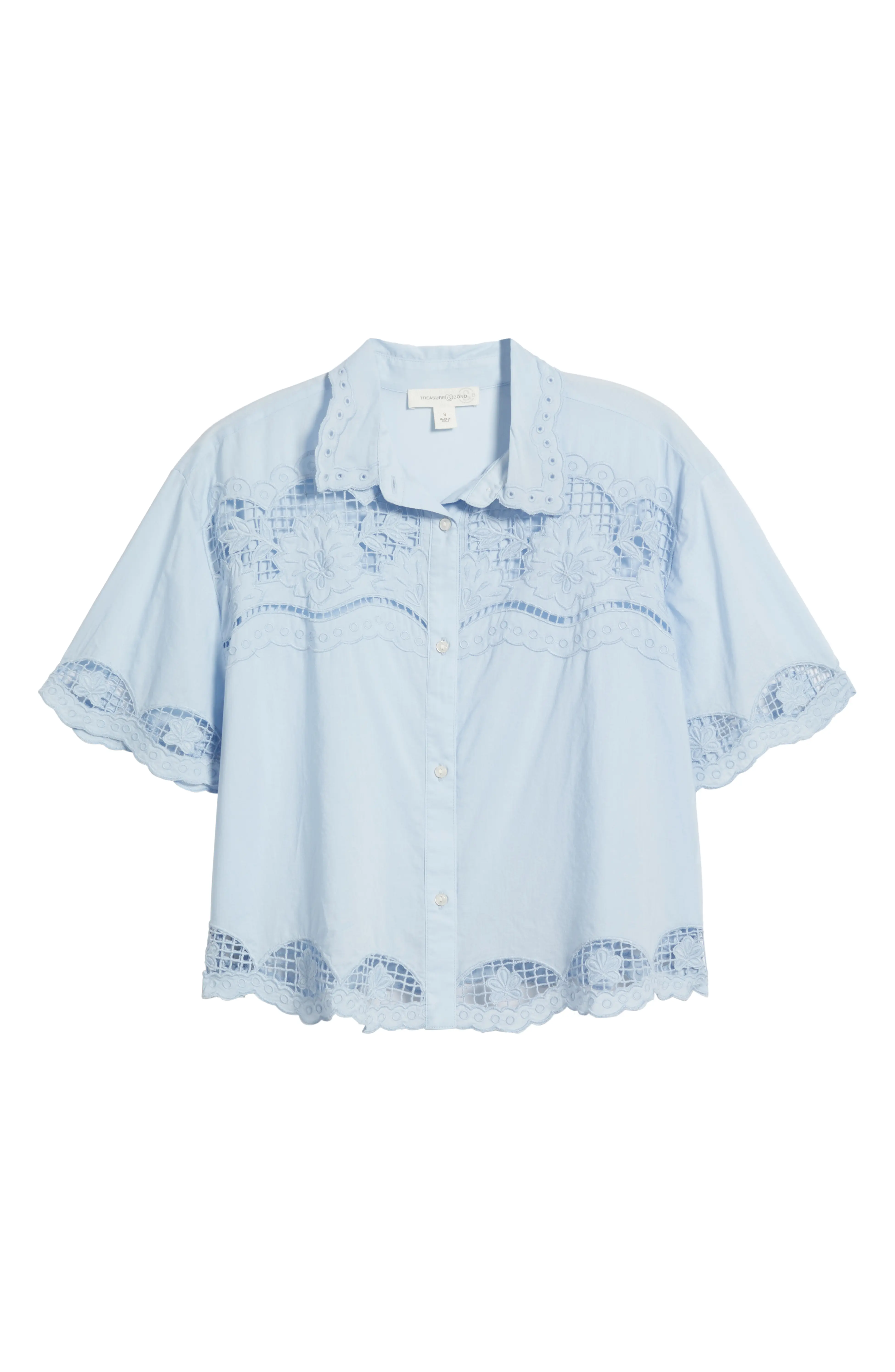 Treasure and Bond blue linen shirt