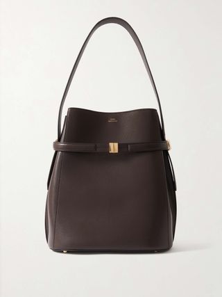 Belted Leather Tote