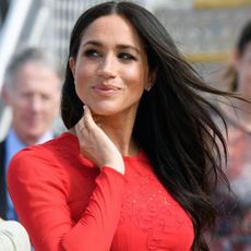 nuku'alofa, tonga october 25 uk out for 28 days meghan, duchess of sussex arrives at nuku'alofa airport on october 25, 2018 in nuku'alofa, tonga the duke and duchess of sussex are on their official 16 day autumn tour visiting cities in australia, fiji, tonga and new zealand photo by poolsamir husseinwireimage