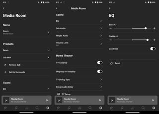 Sonos app screenshot of Sonos Beam (Gen 2)