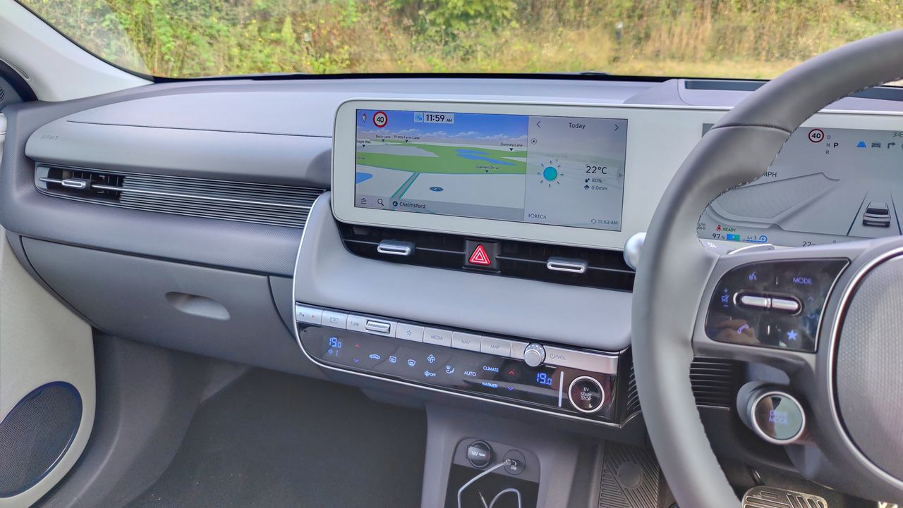 Central display and climate controls