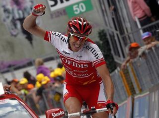 Damien Monier (Cofidis, le Credit en Ligne) celebrates his victory in stage 17.