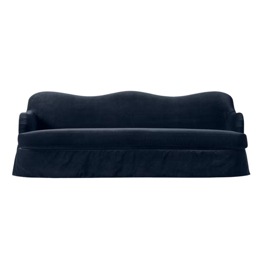 Rosamund Sofa - Luster Latte Velvet 87w X 32h X 36d