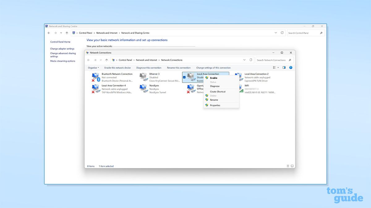 Screenshot of steps to set up virtual router on Windows