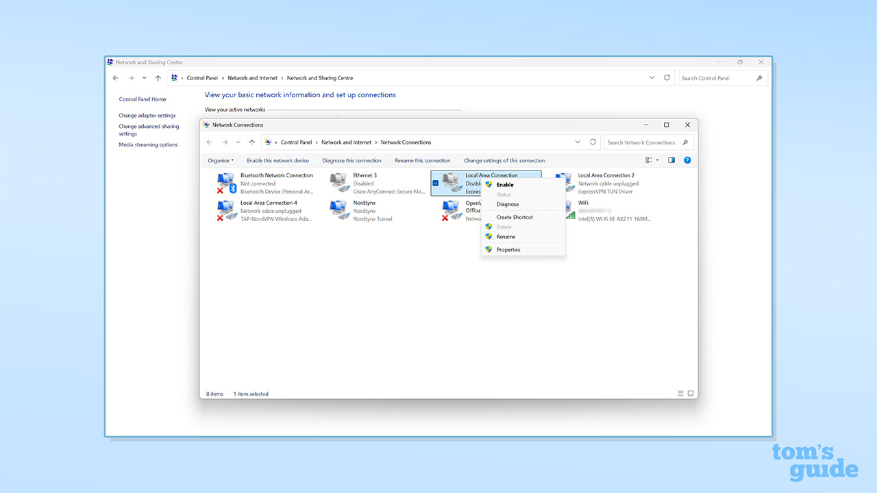 Screenshot of steps to set up virtual router on Windows