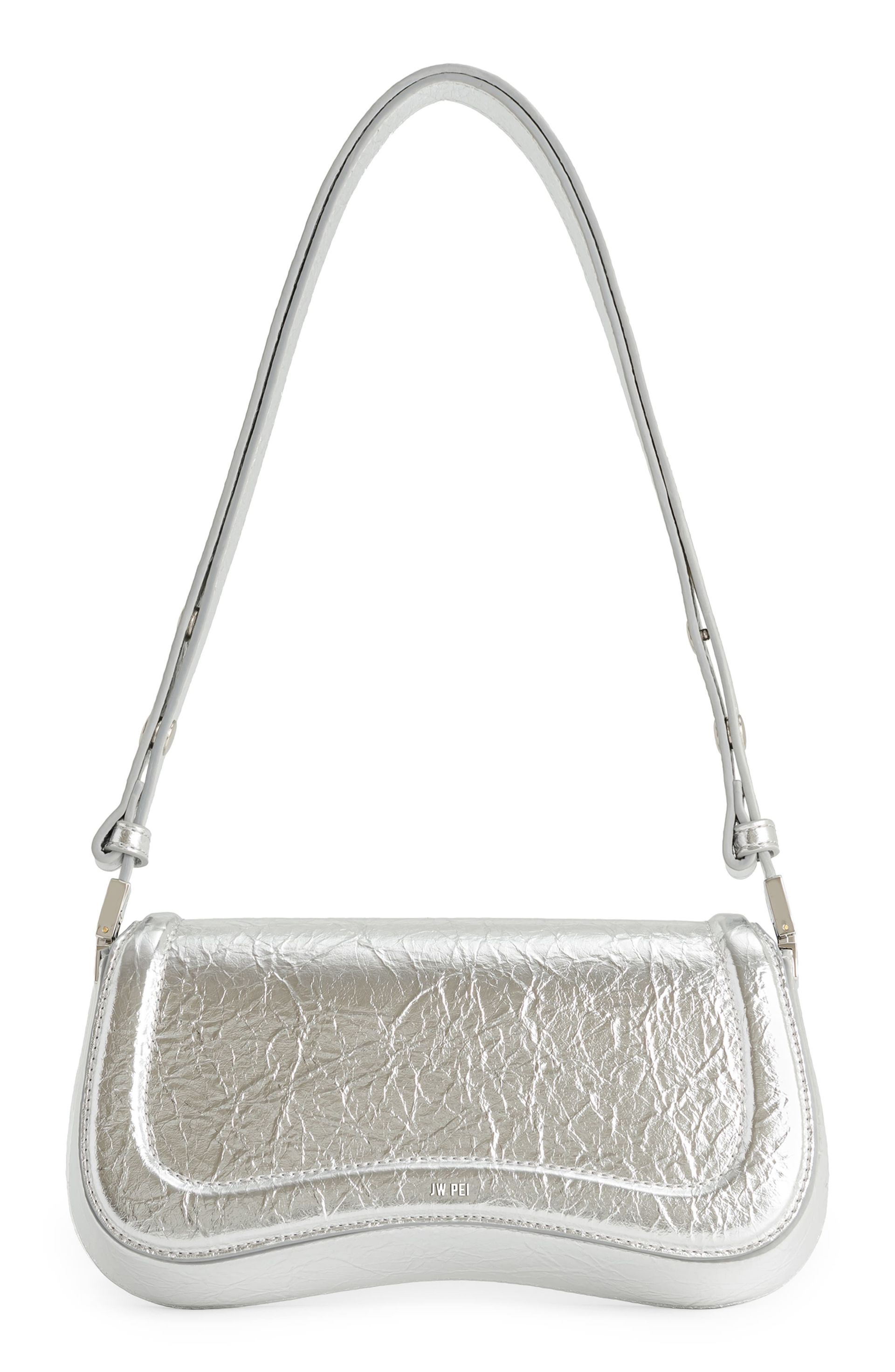 Joy Metallic Faux Leather Shoulder Bag