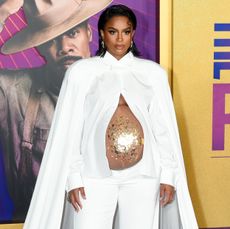 Ciara's gold baby bump at The Color Purple premiere