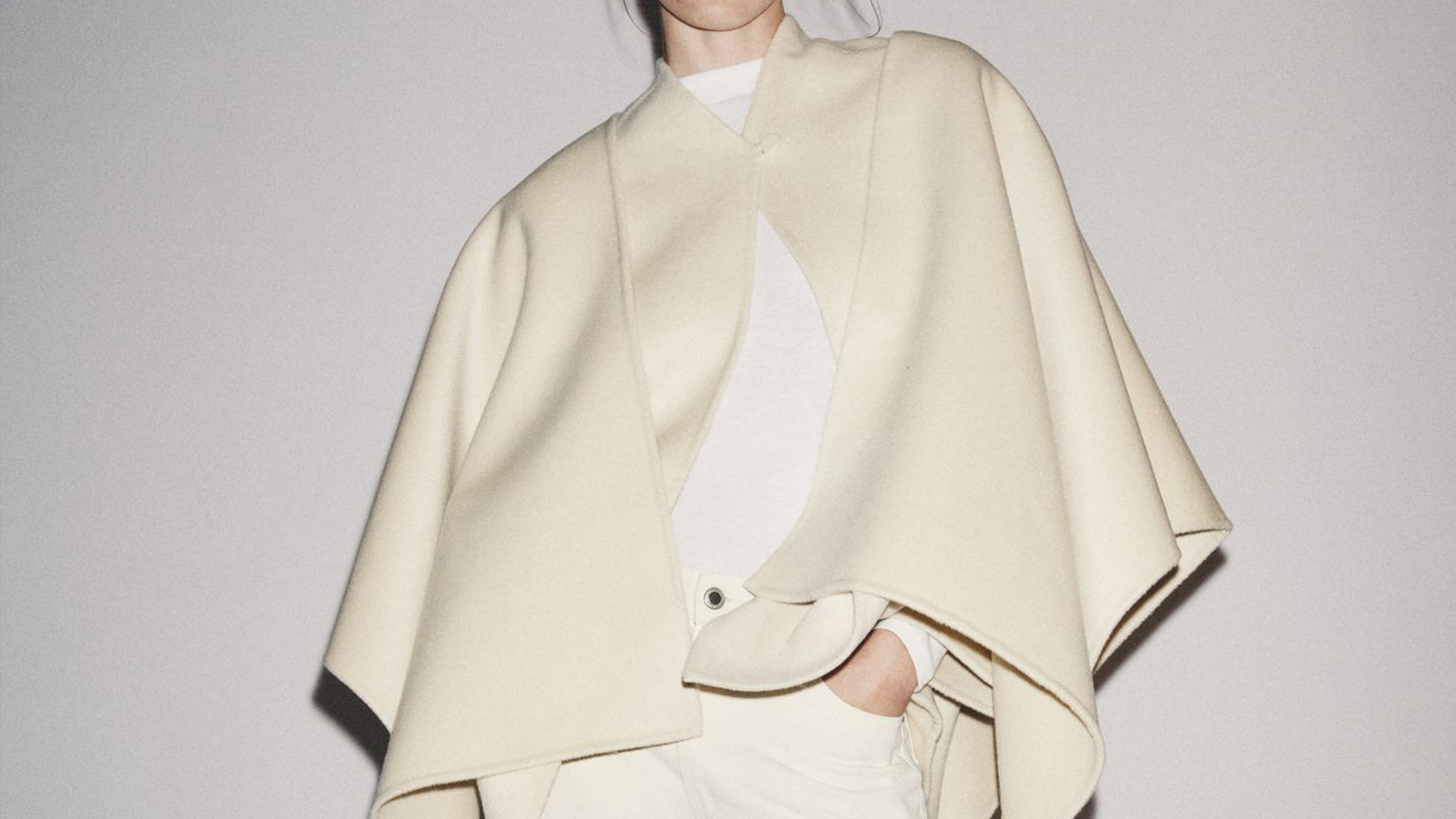Model wearing a Zara outfit.
