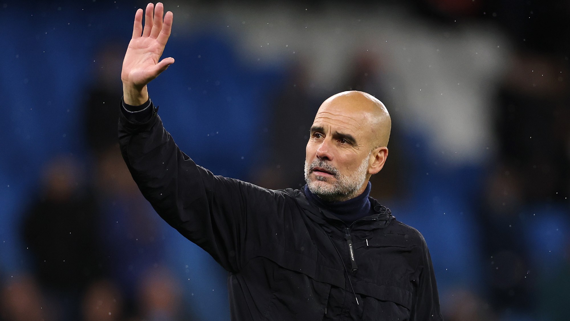 Pep Guardiola waving