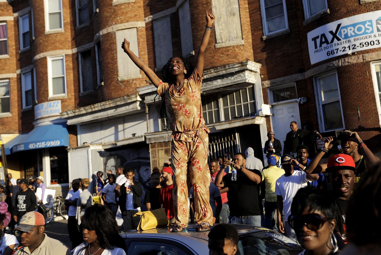 Protesters in Baltimore