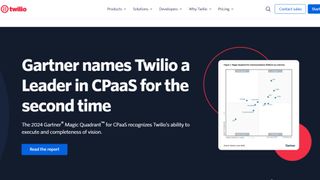 Website screenshot for Twilio.