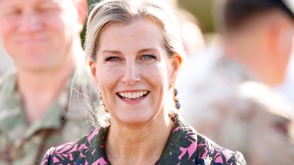 Sophie, Duchess of Edinburgh, in her role as Royal Colonel 5th Battalion, The Rifles, attends a 5 RIFLES Homecoming Parade at Picton Barracks on October 4, 2024
