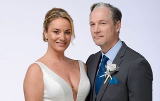 EastEnders - Mel and Ray in their wedding gear