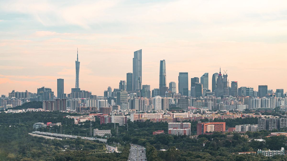 The Guangzhou skyline. 