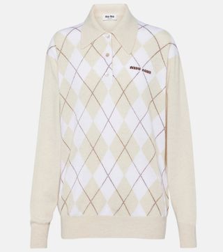 Argyle Cashmere Polo Shirt