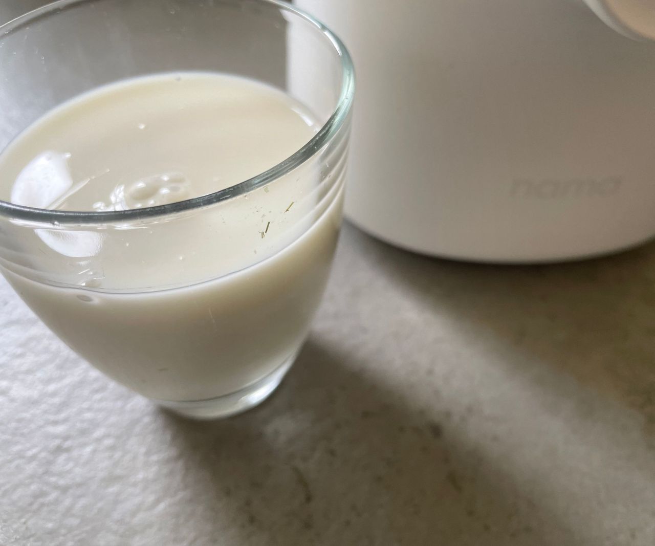 Almond milk made in the Nama J3 Juicer