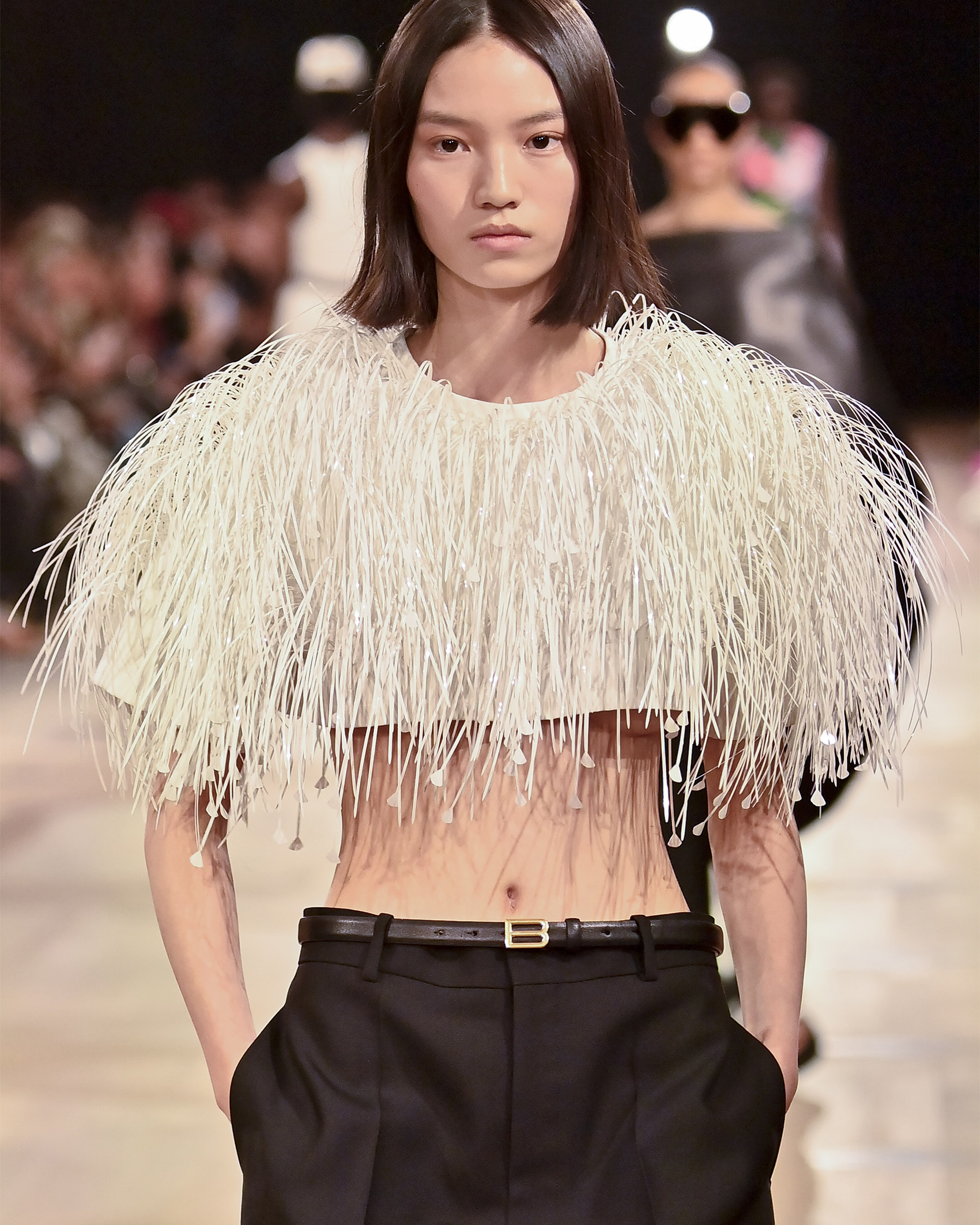 Balenciaga model on the runway