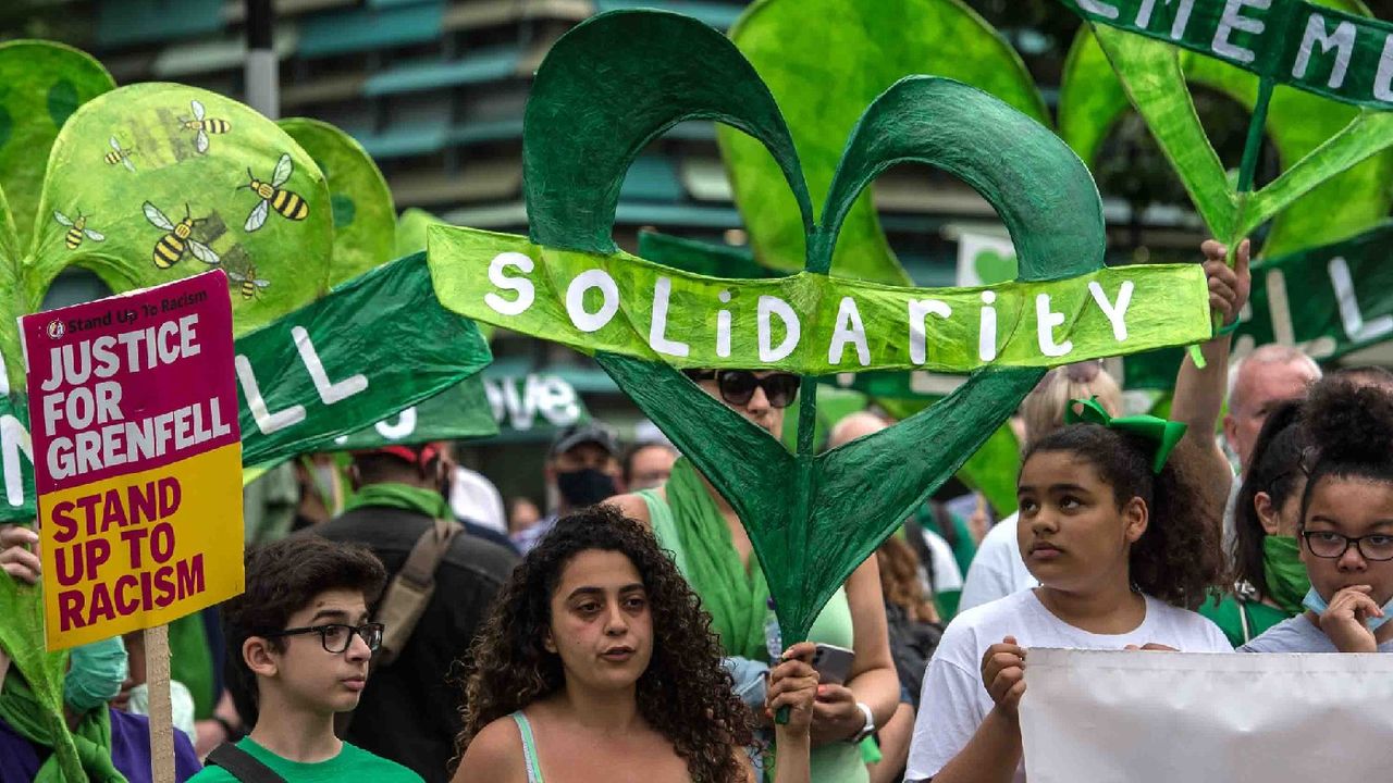 A ‘Justice for Grenfell’ event 