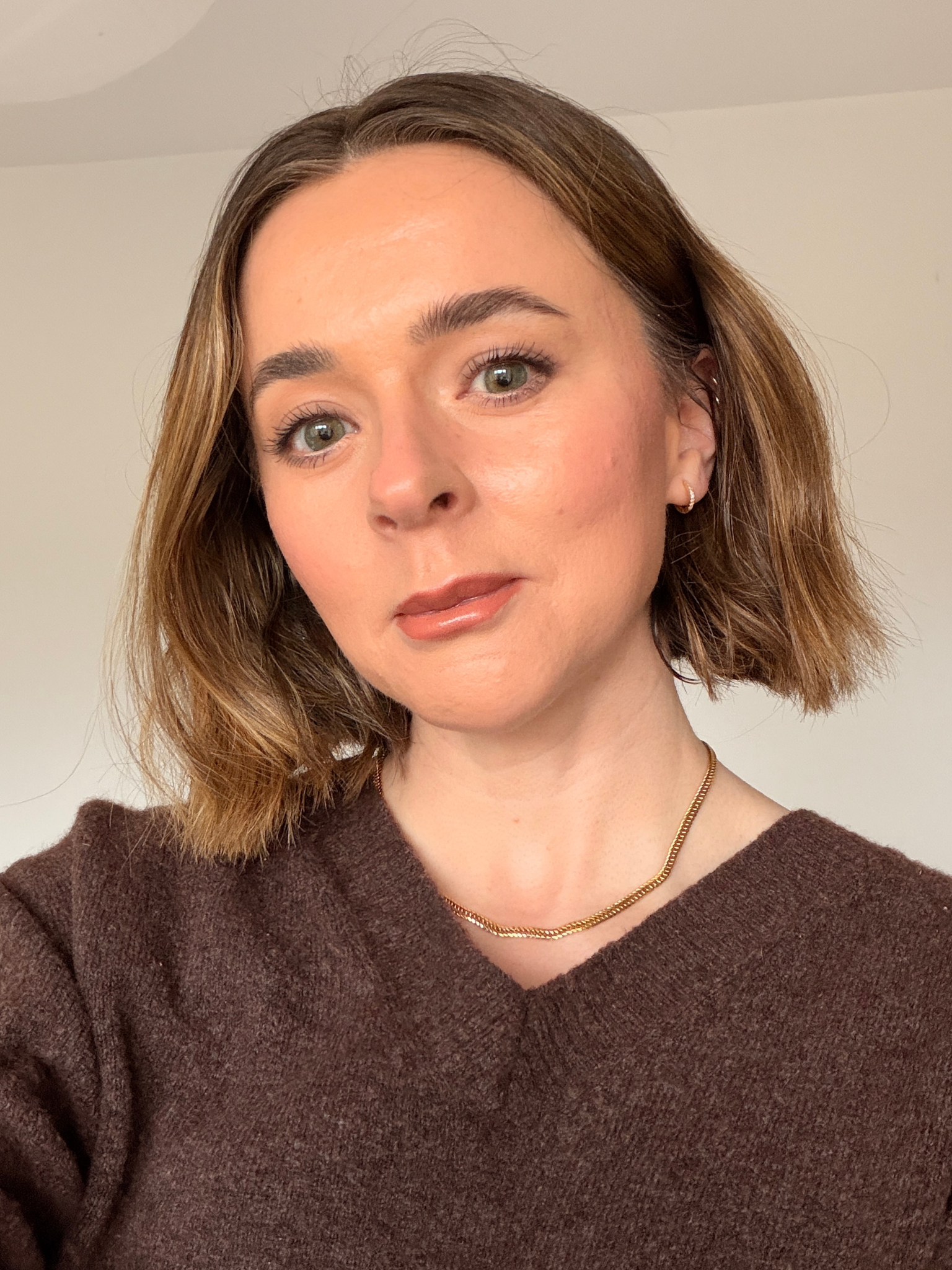 Freelance beauty editor Grace Day, wearing Merit Bronze Balm