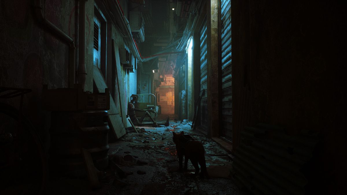 A cat wanders neon streets in Stray